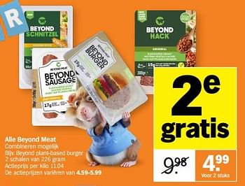 Promoties Beyond plant-based burger - Beyond Meat - Geldig van 23/10/2023 tot 29/10/2023 bij Albert Heijn