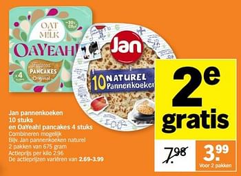 Promoties Jan pannenkoeken naturel - Jan - Geldig van 23/10/2023 tot 29/10/2023 bij Albert Heijn