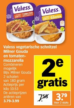 Promoties Valess vegetarische schnitzel milner gouda - Valess - Geldig van 23/10/2023 tot 29/10/2023 bij Albert Heijn