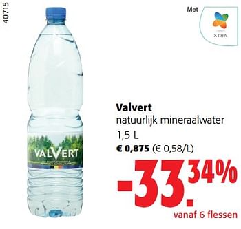 Promoties Valvert natuurlijk mineraalwater - Valvert - Geldig van 18/10/2023 tot 31/10/2023 bij Colruyt