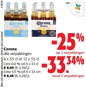 Promoties Corona alle verpakkingen - Corona - Geldig van 18/10/2023 tot 31/10/2023 bij Colruyt