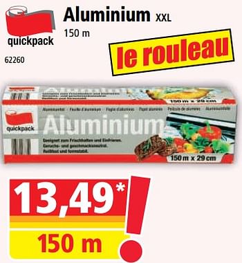 Promotions Aluminium xxl - Quickpack - Valide de 25/10/2023 à 31/10/2023 chez Norma