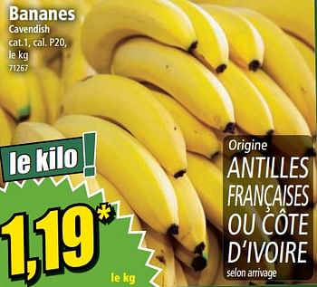 Promotions Bananes - Produit Maison - Norma - Valide de 25/10/2023 à 31/10/2023 chez Norma