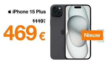 Promoties Apple iphone 15 plus - Apple - Geldig van 23/10/2023 tot 29/10/2023 bij Orange