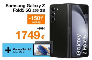 Promoties Samsung galaxy z fold5 5g 256 gb - Samsung - Geldig van 23/10/2023 tot 29/10/2023 bij Orange
