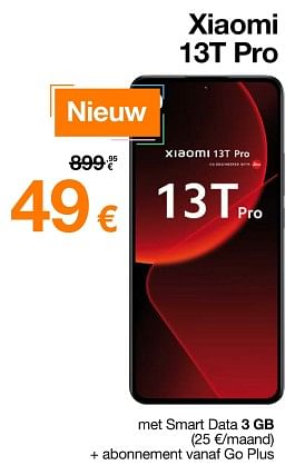 Promoties Xiaomi 13t pro - Xiaomi - Geldig van 23/10/2023 tot 29/10/2023 bij Orange