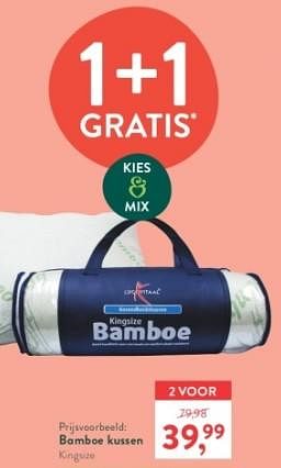 Promoties Bamboe kussen - Lucovitaal - Geldig van 02/10/2023 tot 29/10/2023 bij Holland & Barret