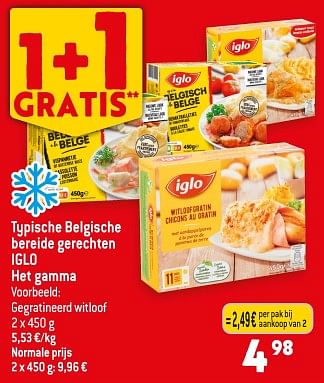 Promoties Typische belgische bereide gerechten iglo - Iglo - Geldig van 25/10/2023 tot 31/10/2023 bij Louis Delhaize