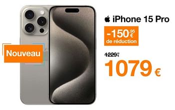 Promoties Apple iphone pro - Apple - Geldig van 23/10/2023 tot 29/10/2023 bij Orange