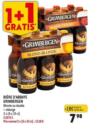 Promotions Bière d’abbaye grimbergen - Grimbergen - Valide de 25/10/2023 à 31/10/2023 chez Smatch