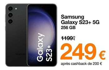 Promoties Samsung galaxy s23+ 5g 256 gb - Samsung - Geldig van 23/10/2023 tot 29/10/2023 bij Orange