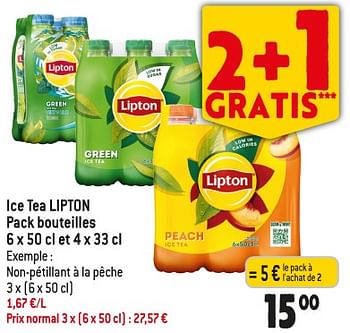 Promotions Ice tea lipton - Lipton - Valide de 25/10/2023 à 31/10/2023 chez Smatch