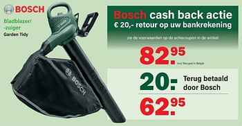 Promoties Bosch bladblazer- -zulger garden tidy - Bosch - Geldig van 09/10/2023 tot 29/10/2023 bij Van Cranenbroek