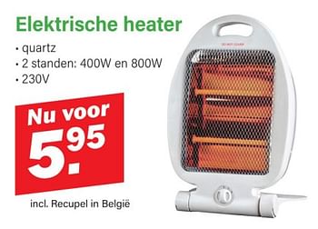 Promoties Elektrische heater - Huismerk - Van Cranenbroek - Geldig van 09/10/2023 tot 29/10/2023 bij Van Cranenbroek