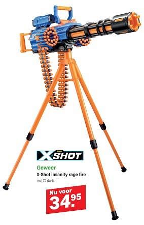 Promoties Geweer x-shot insanity rage fire - X-Shot - Geldig van 09/10/2023 tot 29/10/2023 bij Van Cranenbroek