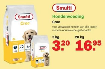 Promoties Hondenvoeding croc - Smulti - Geldig van 09/10/2023 tot 29/10/2023 bij Van Cranenbroek