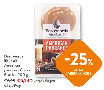 Promoties Beauvoords bakhuis american pancakes classic - Beauvoords Bakhuis - Geldig van 18/10/2023 tot 31/10/2023 bij OKay