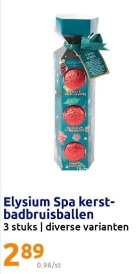 Promoties Elysium spa kerstbadbruisballen - Elysium - Geldig van 25/10/2023 tot 31/10/2023 bij Action