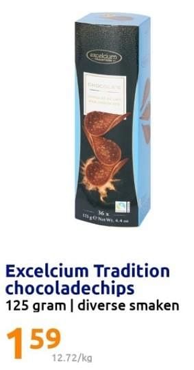 Promoties Excelcium tradition chocoladechips - Excelcium - Geldig van 25/10/2023 tot 31/10/2023 bij Action