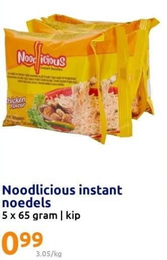 Promoties Noodlicious instant noedels - Noodlicious - Geldig van 25/10/2023 tot 31/10/2023 bij Action