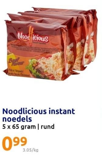 Promoties Noodlicious instant noedels - Noodlicious - Geldig van 25/10/2023 tot 31/10/2023 bij Action