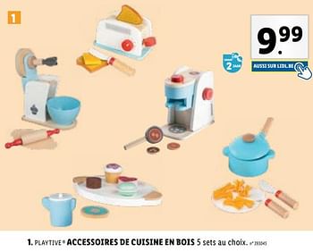 Promotions Accessoires de cuisine en bois - Playtive - Valide de 14/10/2023 à 25/12/2023 chez Lidl