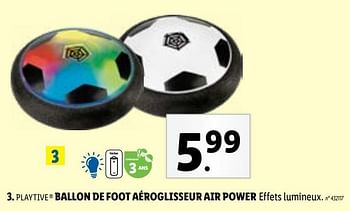 Promotions Ballon de foot aéroglisseur air power - Playtive - Valide de 14/10/2023 à 25/12/2023 chez Lidl