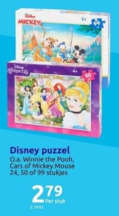 Promoties Disney puzzel - Huismerk - Action - Geldig van 25/10/2023 tot 31/10/2023 bij Action