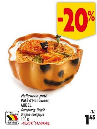 Promoties Halloween-paté pâté d’halloween aubel - Aubel - Geldig van 25/10/2023 tot 31/10/2023 bij Match