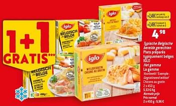 Promoties Typische belgische bereide gerechten plats préparés typiquement belges iglo - Iglo - Geldig van 25/10/2023 tot 31/10/2023 bij Match