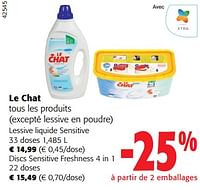 Détergent liquide Le Chat Sensitive - 1,485L pour 33 lavages