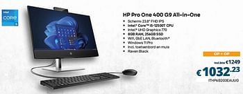 Promoties Hp pro one 400 g9 all-in-one - HP - Geldig van 01/10/2023 tot 31/10/2023 bij Compudeals