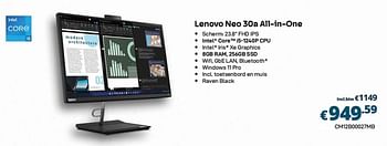 Promotions Lenovo neo 30a all-in-one - Lenovo - Valide de 01/10/2023 à 31/10/2023 chez Compudeals