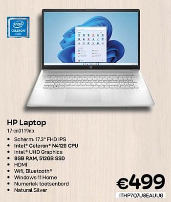 Promoties Hp laptop 17-cn0119nb - HP - Geldig van 01/10/2023 tot 31/10/2023 bij Compudeals