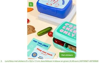 Promoties Lunchbox met stickers - Huismerk - Ava - Geldig van 16/10/2023 tot 31/10/2023 bij Ava
