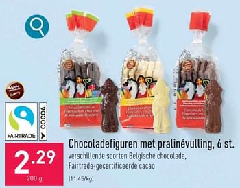 Promoties Chocoladefiguren met pralinévulling - Huismerk - Aldi - Geldig van 30/10/2023 tot 10/11/2023 bij Aldi