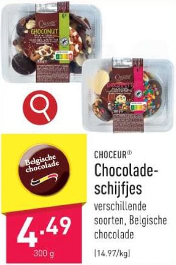Promoties Chocoladeschijfjes - Choceur - Geldig van 03/11/2023 tot 10/11/2023 bij Aldi