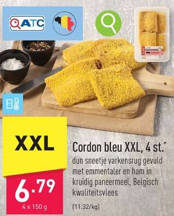 Promoties Cordon bleu xxl - Huismerk - Aldi - Geldig van 30/10/2023 tot 04/11/2023 bij Aldi