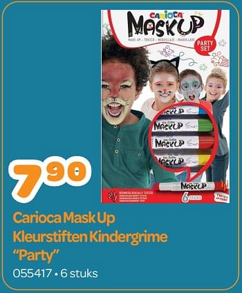 Promoties Carioca mask up kleurstiften kindergrime party - Carioca - Geldig van 02/10/2023 tot 04/11/2023 bij Happyland