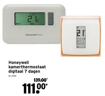 Promoties Honeywell kamerthermostaat digitaal 7 dagen - Honeywell - Geldig van 27/09/2023 tot 07/11/2023 bij Gamma