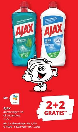 Promoties Ajax allesreiniger fris - Ajax - Geldig van 19/10/2023 tot 01/11/2023 bij Spar (Colruytgroup)