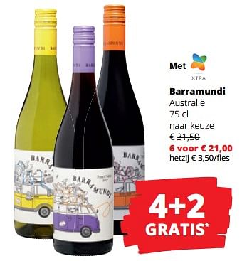 Promoties Barramundi australië - Rode wijnen - Geldig van 19/10/2023 tot 01/11/2023 bij Spar (Colruytgroup)