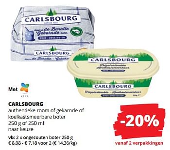 Promoties Carlsbourg ongezouten boter - Carlsbourg - Geldig van 19/10/2023 tot 01/11/2023 bij Spar (Colruytgroup)