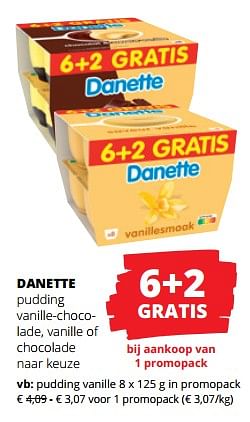 Promoties Danette pudding vanille - Danone - Geldig van 19/10/2023 tot 01/11/2023 bij Spar (Colruytgroup)
