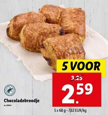 Promoties Chocoladebroodje - Huismerk - Lidl - Geldig van 02/11/2023 tot 07/11/2023 bij Lidl