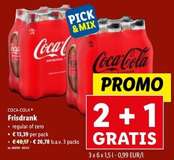 Promoties Frisdrank - Coca Cola - Geldig van 02/11/2023 tot 07/11/2023 bij Lidl