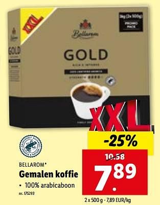 Promoties Gemalen koffie - Bellarom - Geldig van 02/11/2023 tot 07/11/2023 bij Lidl