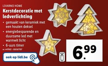 Promoties Kerstdecoratie met ledverlichting - Livarno - Geldig van 02/11/2023 tot 07/11/2023 bij Lidl