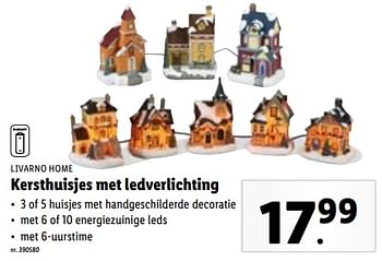 Promoties Kersthuisjes met ledverlichting - Livarno - Geldig van 02/11/2023 tot 07/11/2023 bij Lidl