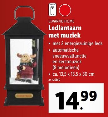Promoties Ledlantaarn met muziek - Livarno - Geldig van 02/11/2023 tot 07/11/2023 bij Lidl